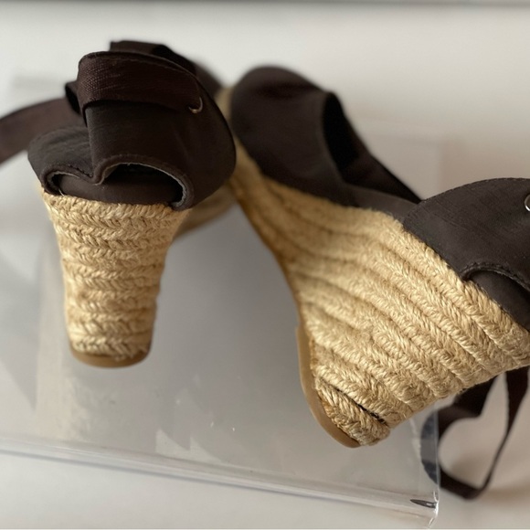 Cover Girl Brown Wedge Sandals Platform Heels Strappy Lace Up Shoes, 7.5 - Picture 8 of 8